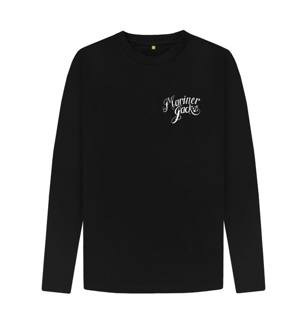 Black Mariner Jack Logo Long-Sleeve Tee - White Logo - 3 Colours