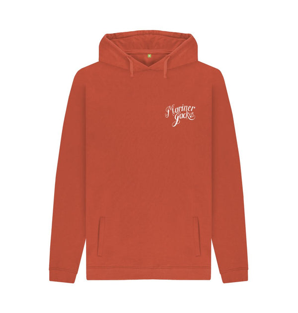 Rust Mariner Jack: Mens White Logo Organic Hoodie: 3 Colours