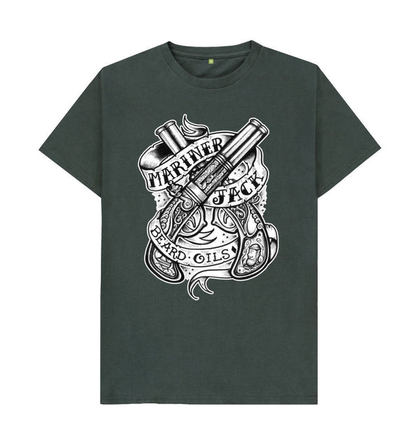 Dark Grey Mariner Jack: Crossed Flintlocks Classic Tee: 4 Colours