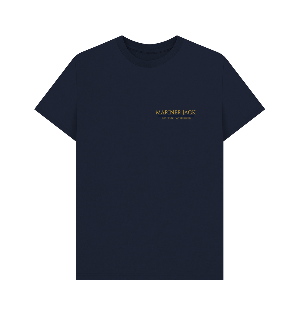 Navy Blue Printed T-shirt Front