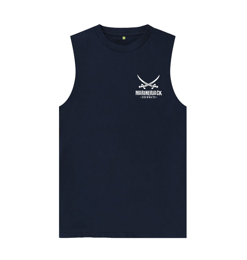 Navy Blue Mariner Jack: 'Crewmate' Gym Top: 2 Colours