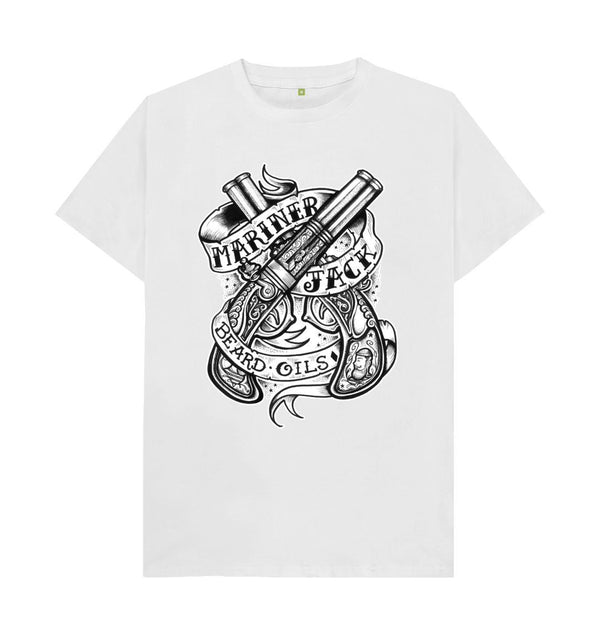 White Mariner Jack: Crossed Flintlocks Classic Tee: 4 Colours