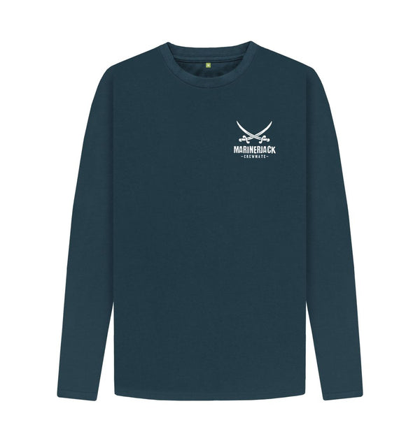Denim Blue Mariner Jack: Mens Crewmate Long Sleeve T-shirt: 3 Colours