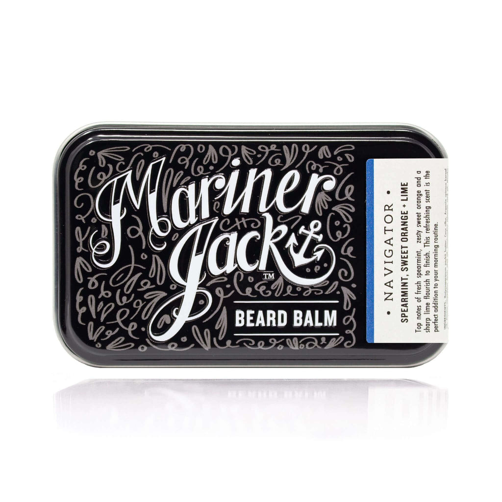 Mariner Jack Navigator Beard Balm - Refreshing Spearmint, Sweet Orange, and Lime Blend for Soft and Healthy Beards
